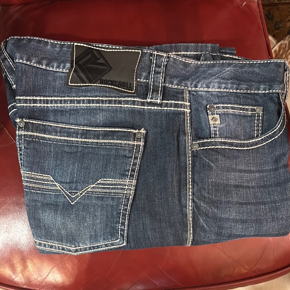 Men's Rock&Roll Blue Jeans